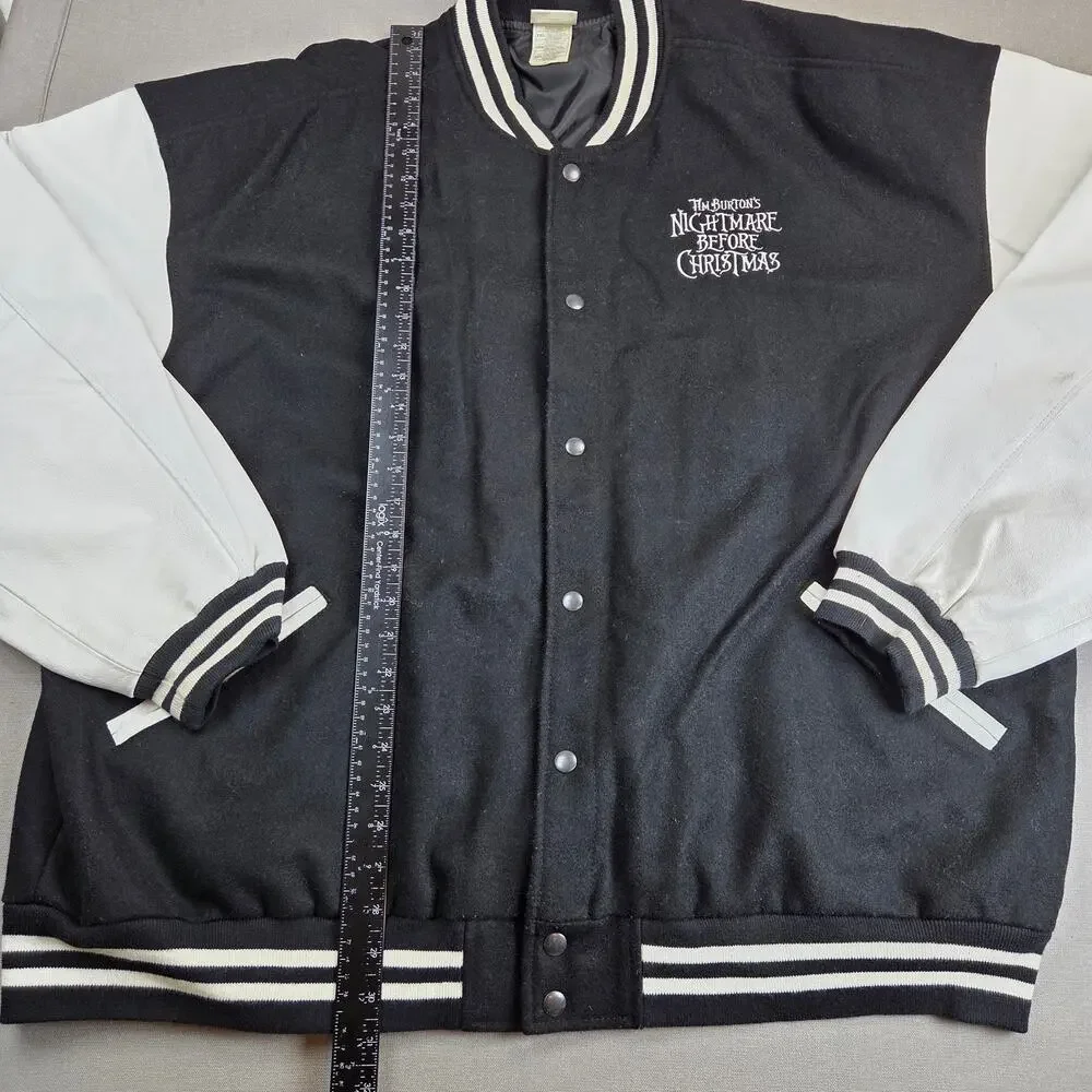 Disney Direct Nightmare Before Christmas Wool Leather Letterman Jacket XXL Jack